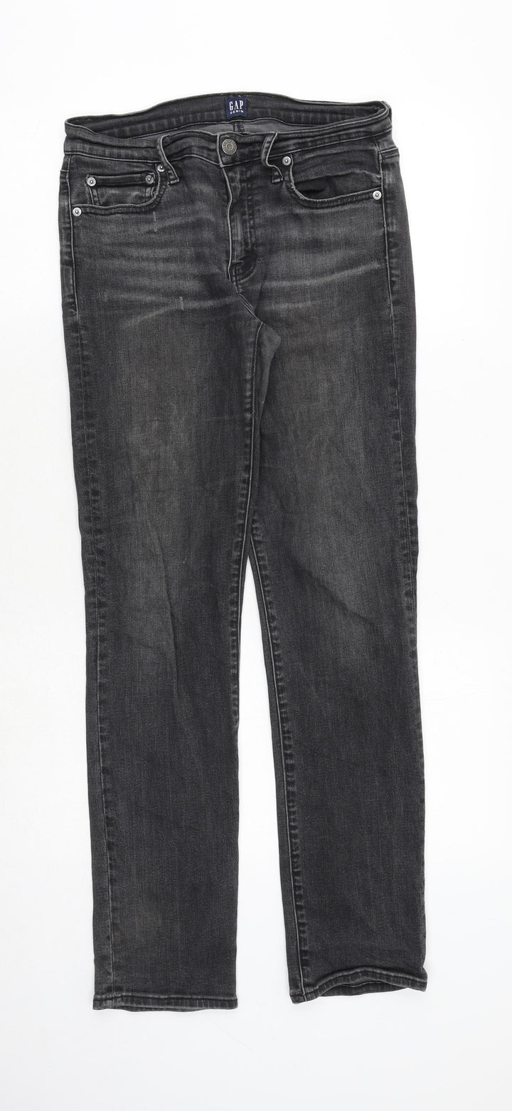 Gap Womens Grey Cotton Skinny Jeans Size 28 in Regular Zip