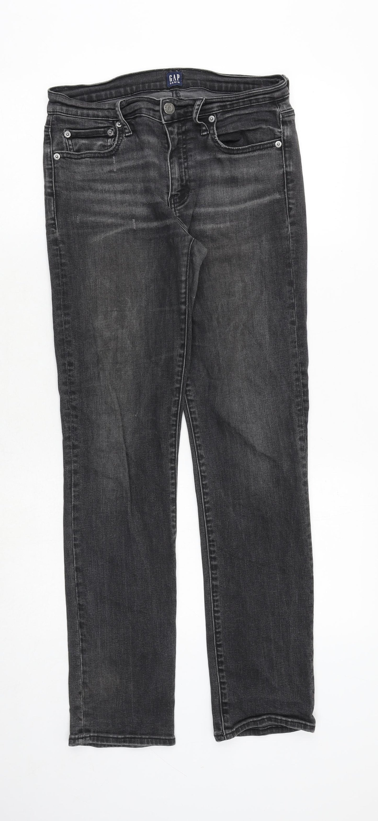 Gap Womens Grey Cotton Skinny Jeans Size 28 in Regular Zip