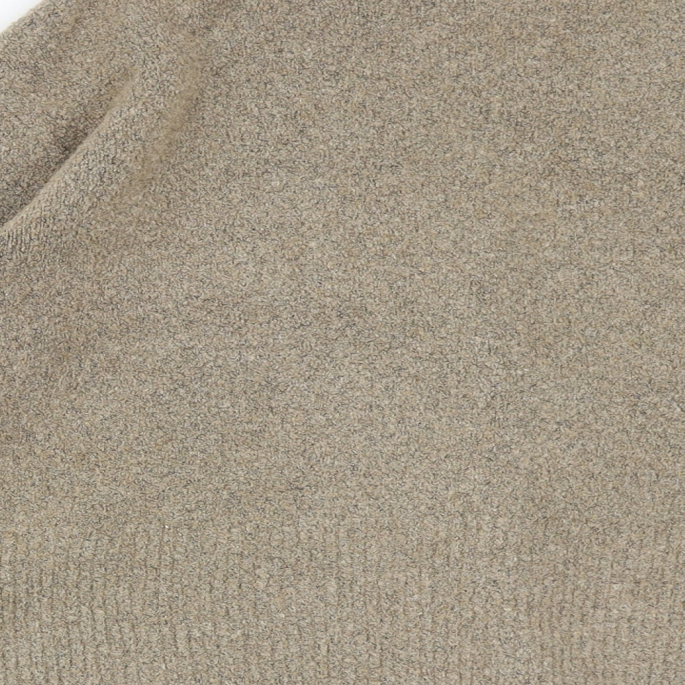 Marks and Spencer Womens Brown V-Neck Cotton Cardigan Jumper Size M