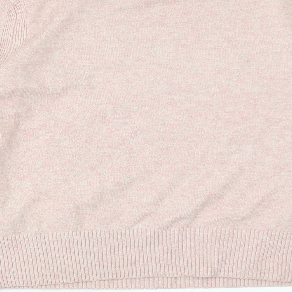 Marks and Spencer Womens Pink Round Neck Polyester Pullover Jumper Size M - Wonder