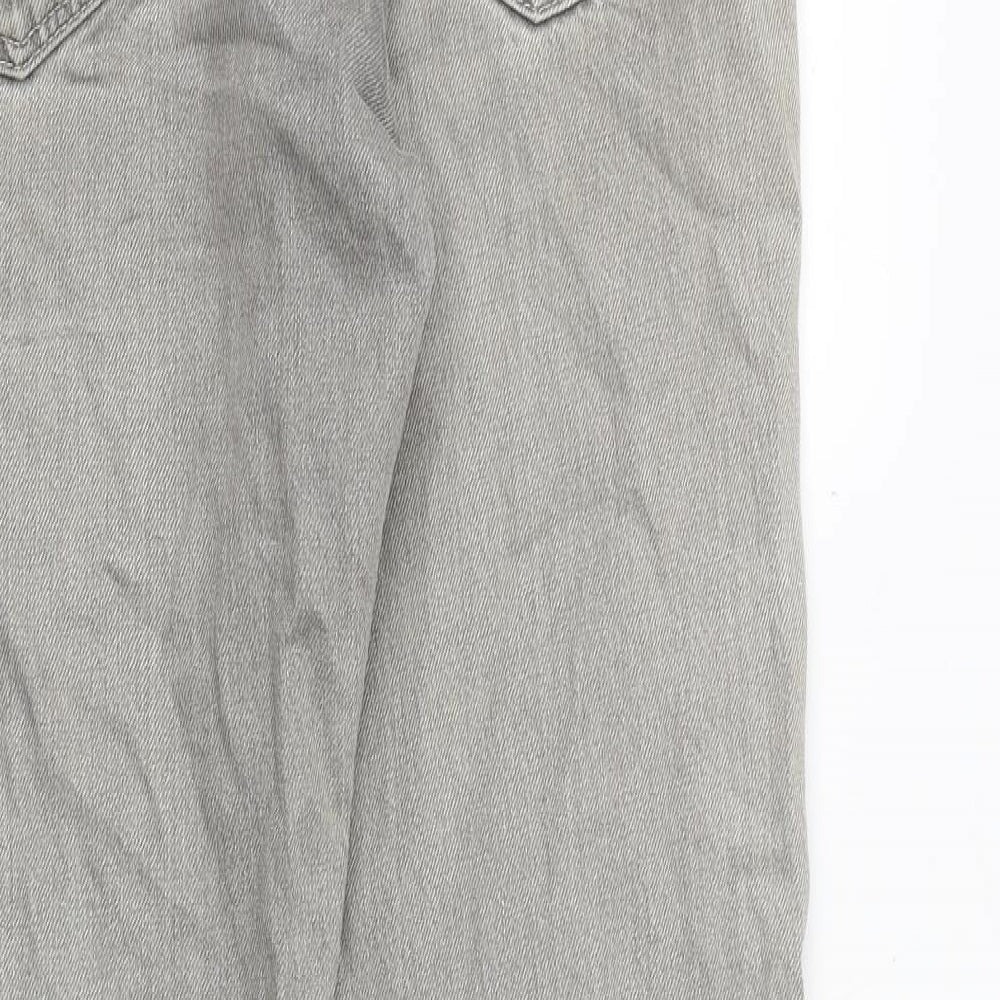 Levi's Mens Grey Cotton Straight Jeans Size 31 in Regular Zip