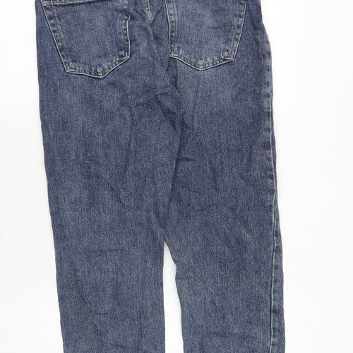 Topshop Womens Blue Cotton Skinny Jeans Size 30 in Extra-Slim Zip