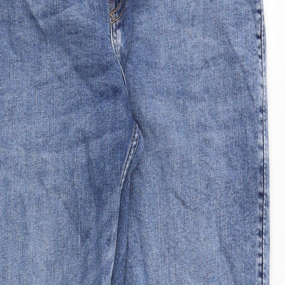 H&M Boys Blue Cotton Tapered Jeans Size 13-14 Years Regular Zip
