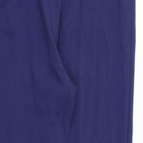 Marks and Spencer Womens Black Polyester Trousers Size 14 Regular Zip