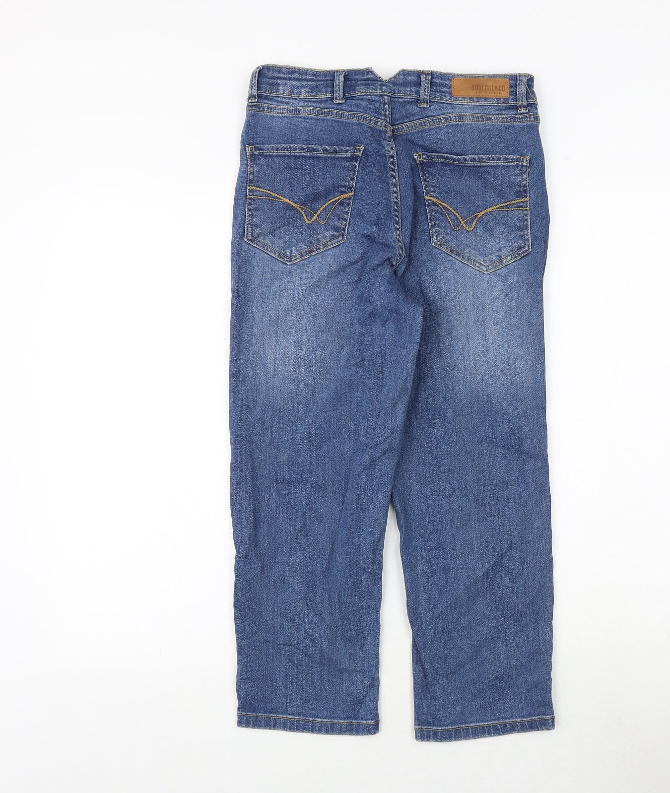 SoulCal&Co Womens Blue Cotton Straight Jeans Size 10 Regular Zip