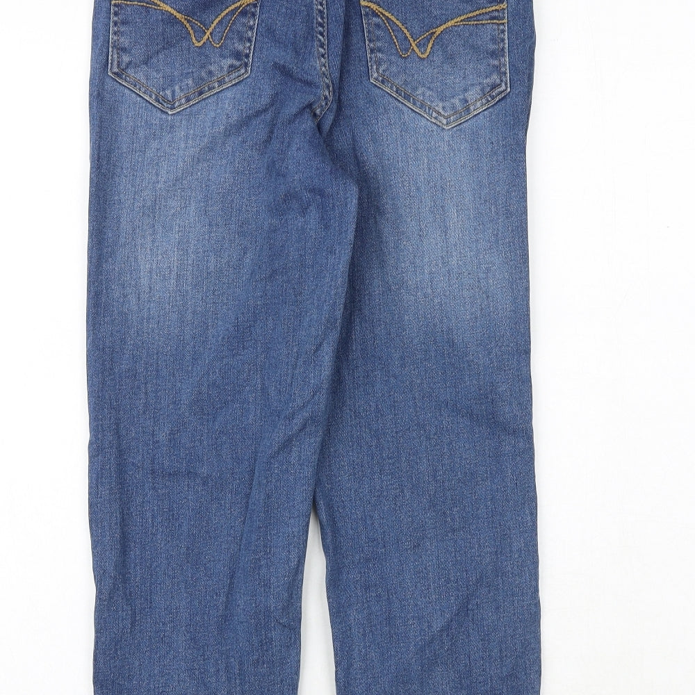 SoulCal&Co Womens Blue Cotton Straight Jeans Size 10 Regular Zip