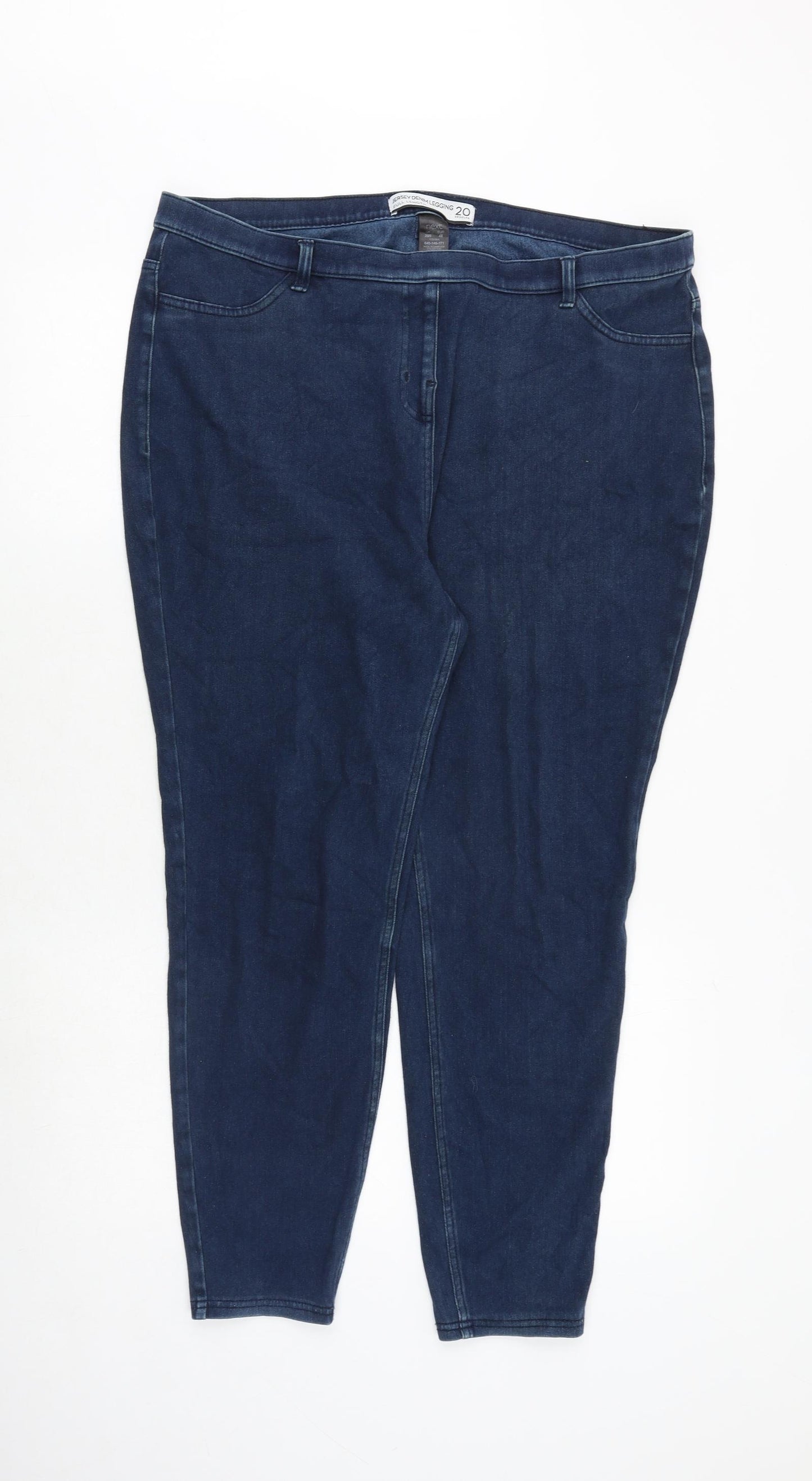 NEXT Womens Blue Cotton Blend Jegging Jeans Size 20 Regular