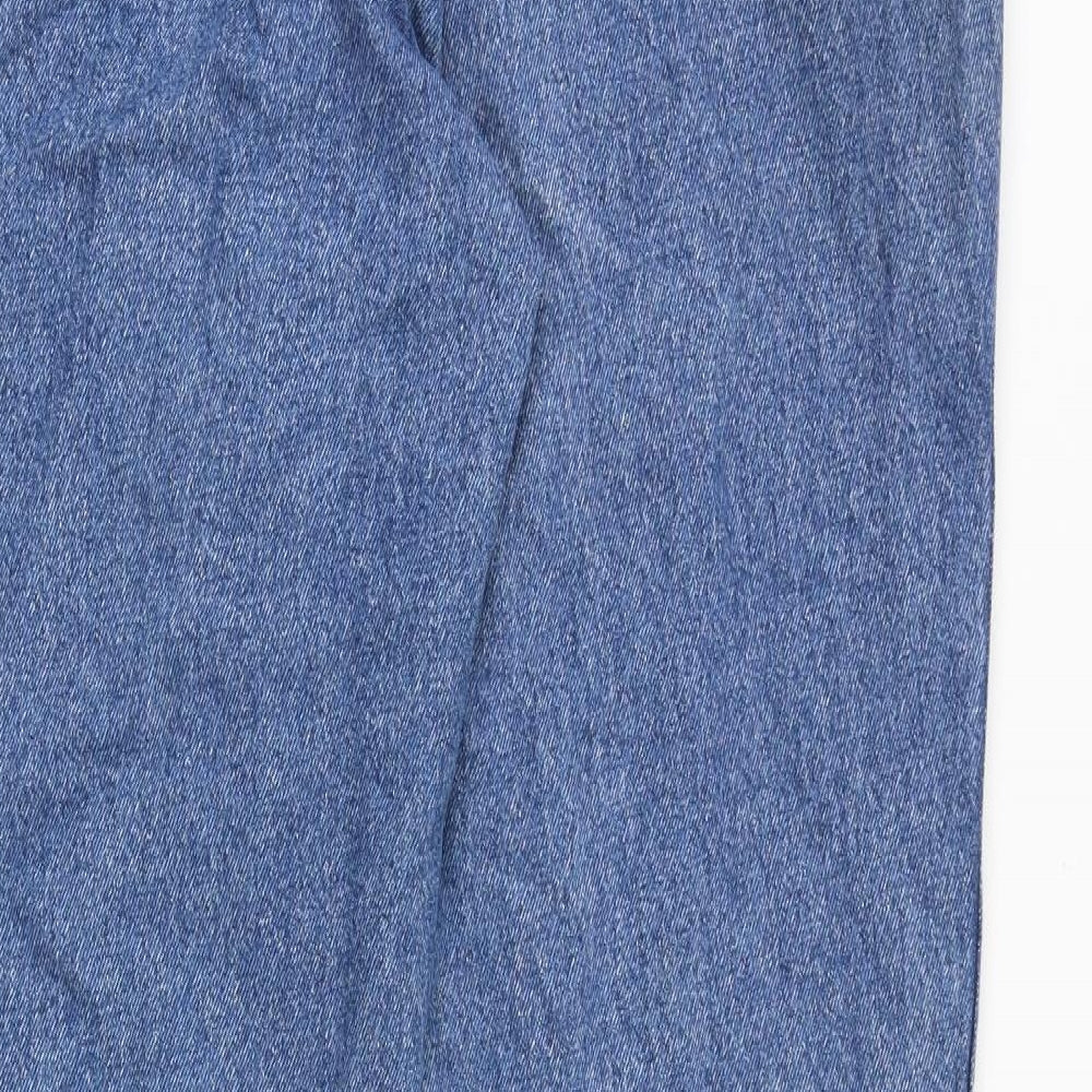 Wrangler Mens Blue Cotton Straight Jeans Size 40 in Regular Zip
