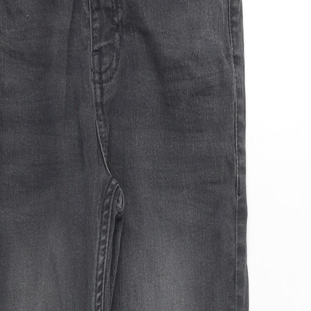 NEXT Boys Grey Cotton Skinny Jeans Size 9 Years Regular Zip