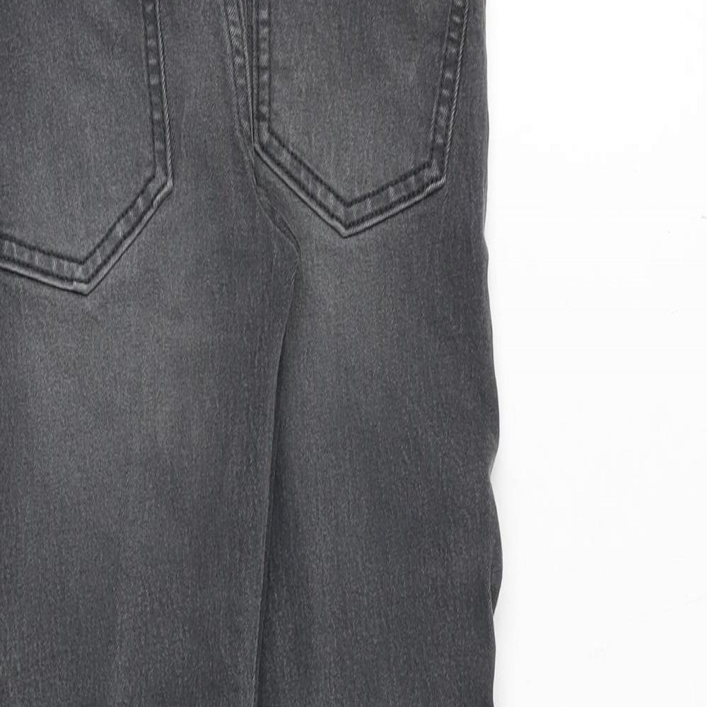 NEXT Boys Grey Cotton Skinny Jeans Size 9 Years Regular Zip