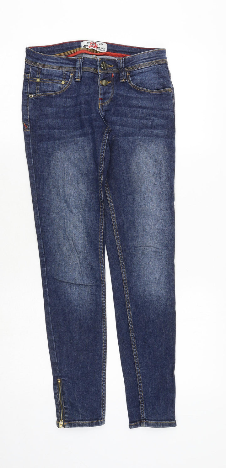 Terranova Womens Blue Cotton Skinny Jeans Size XS Regular Zip