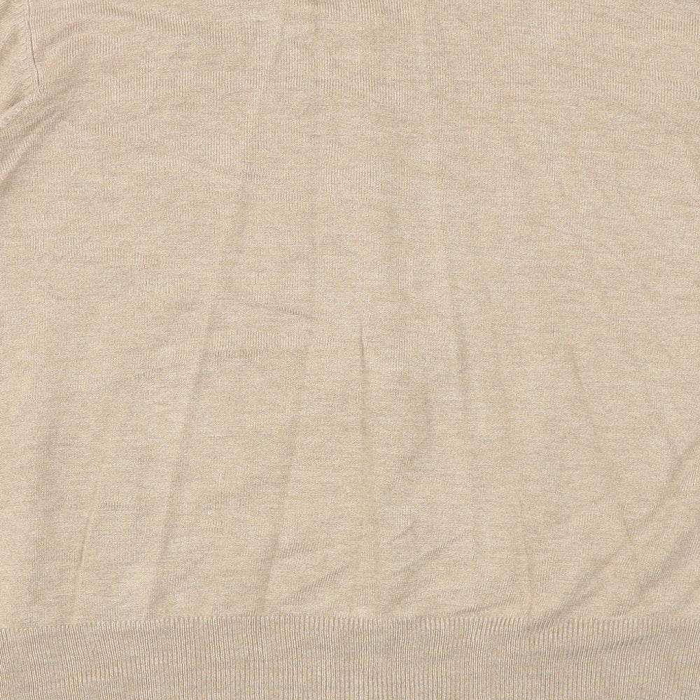 Marks and Spencer Womens Brown Round Neck Viscose Cardigan Jumper Size 16