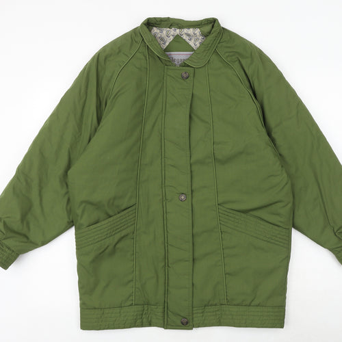 Eleganze Womens Green Jacket Size S Zip
