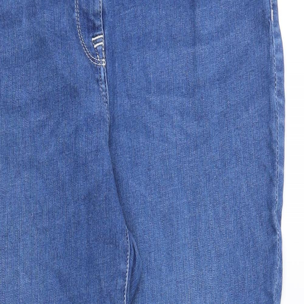 NEXT Womens Blue Cotton Jegging Jeans Size 18 Regular Zip