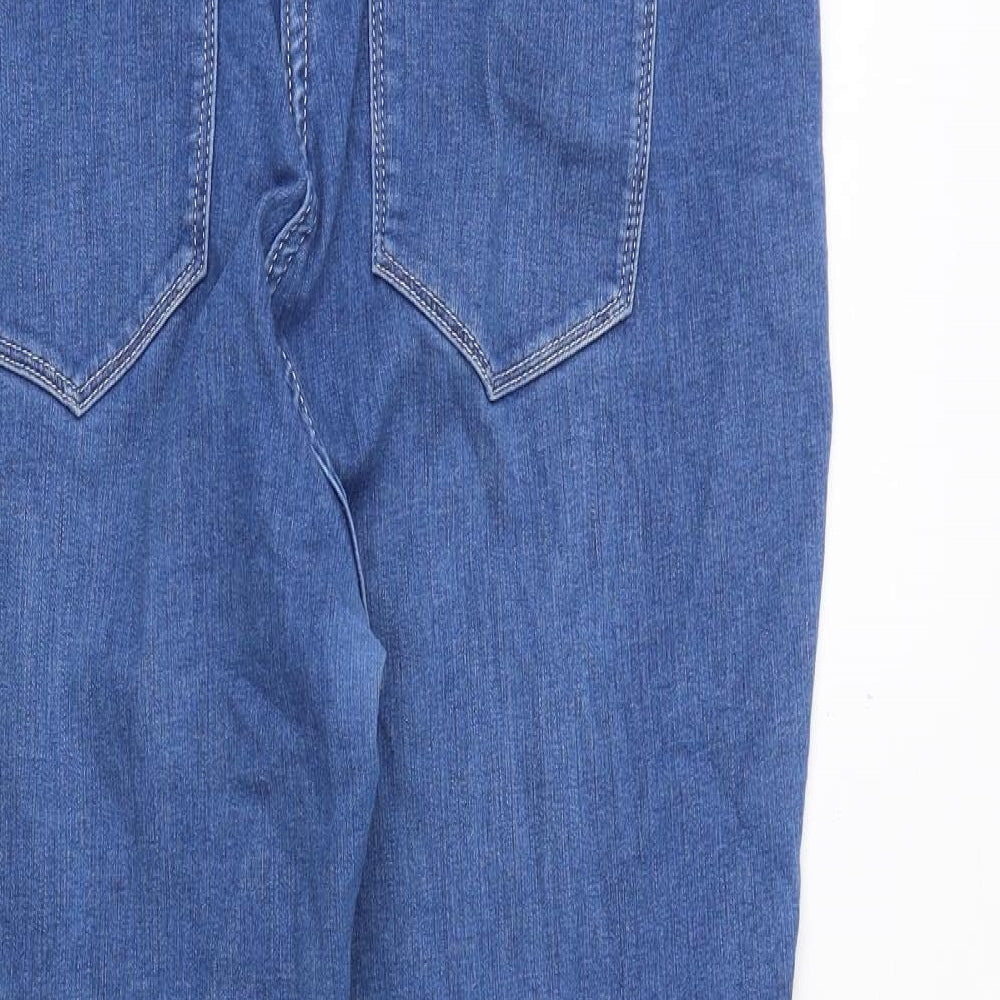NEXT Womens Blue Cotton Jegging Jeans Size 18 Regular Zip