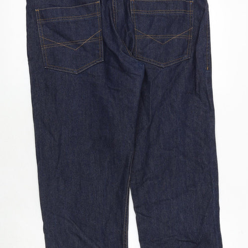Maine Mens Blue Cotton Straight Jeans Size 36 in Regular Zip - Short
