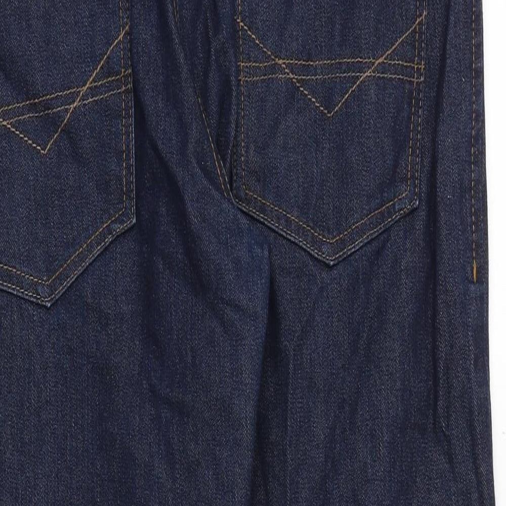 Maine Mens Blue Cotton Straight Jeans Size 36 in Regular Zip - Short