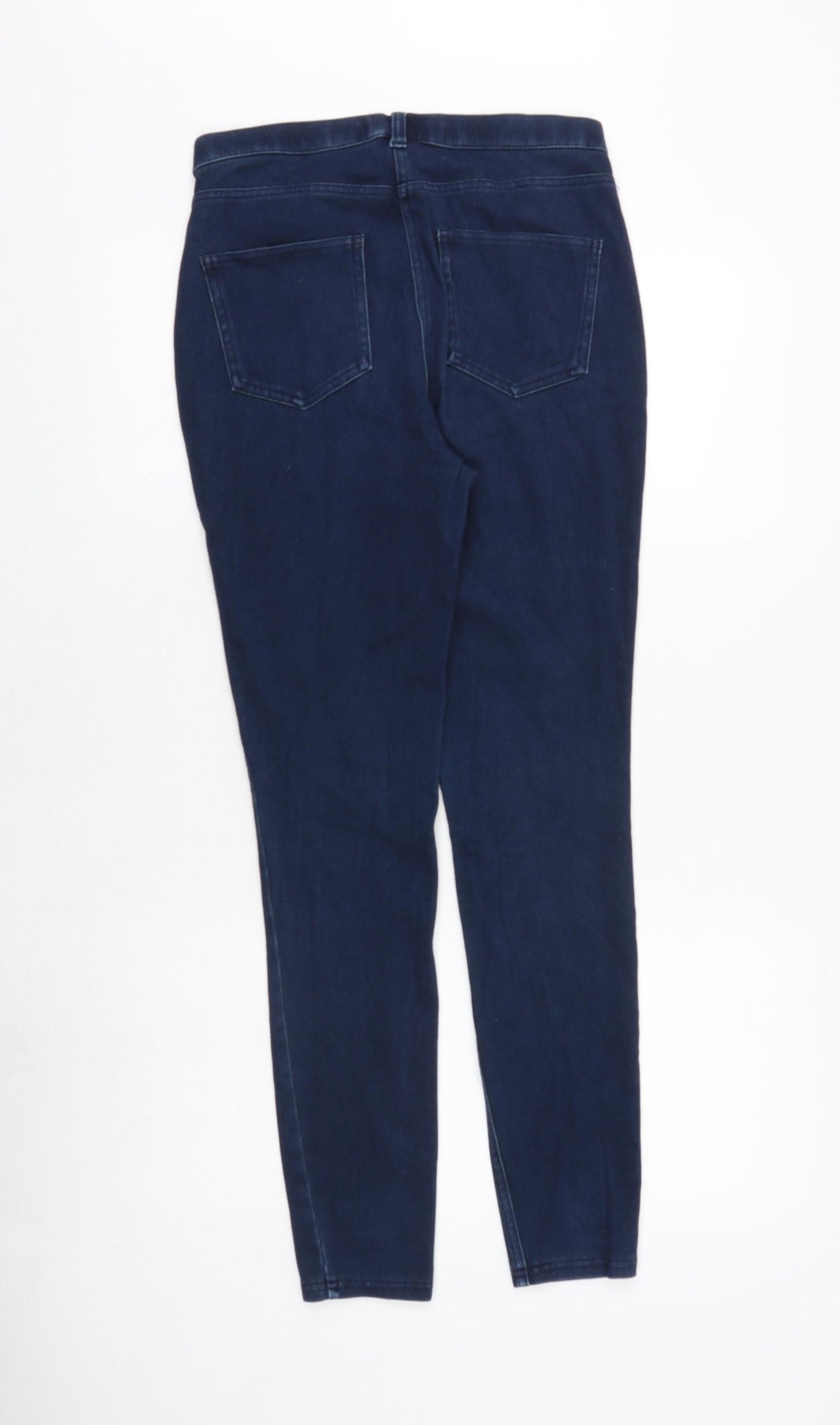 NEXT Womens Blue Herringbone Cotton Jegging Jeans Size 10 Regular