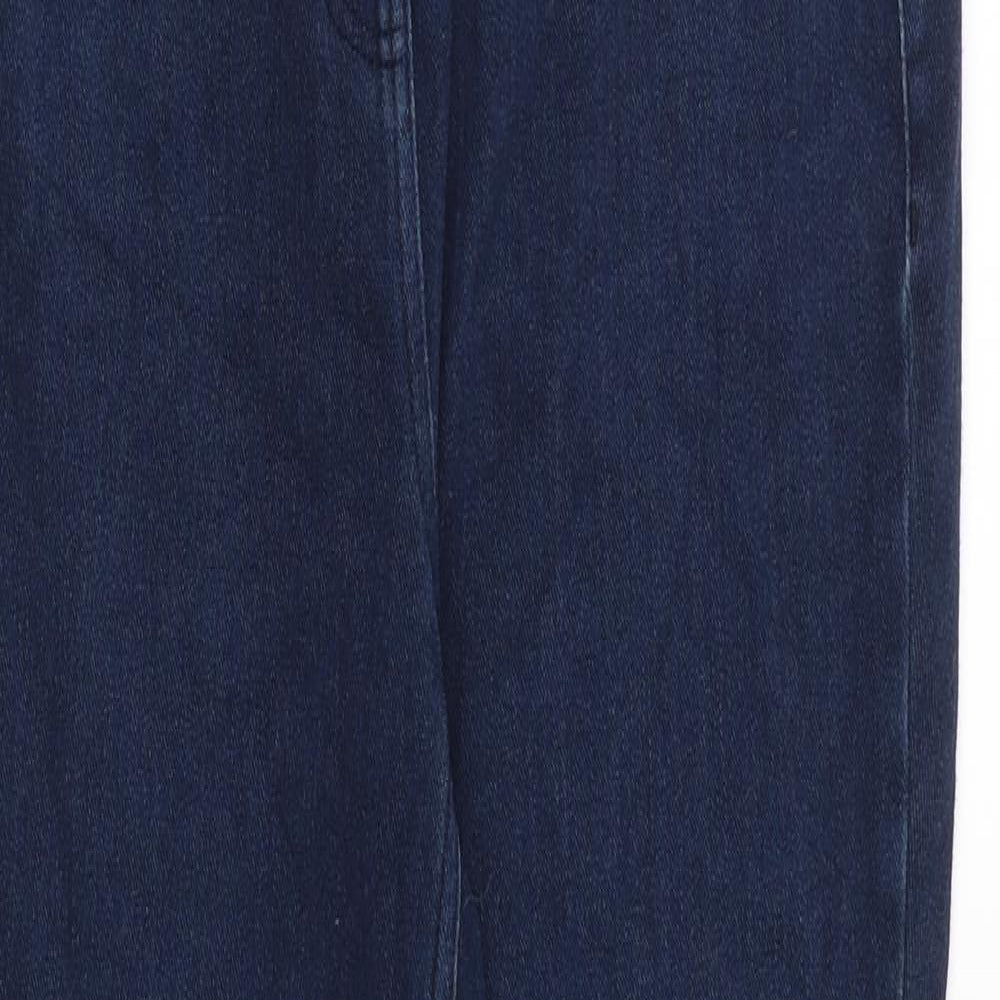 NEXT Womens Blue Herringbone Cotton Jegging Jeans Size 10 Regular