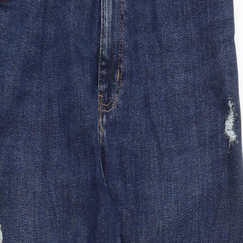 Yours For Good Womens Blue Cotton Skinny Jeans Size 14 Regular Zip