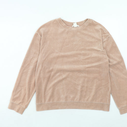 H&M Womens Pink Cotton Pullover Sweatshirt Size S Pullover