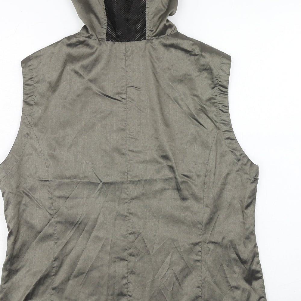 Center Coat Womens Green Gilet Jacket Size 14 Zip