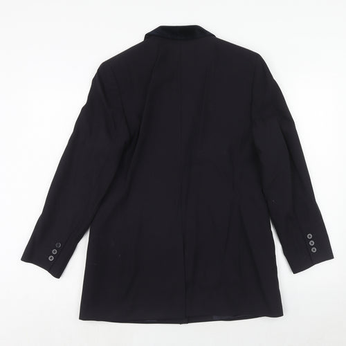 Marks and Spencer Womens Blue Wool Jacket Suit Jacket Size 14