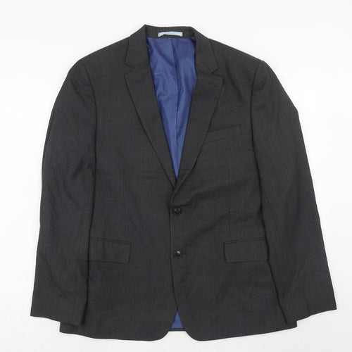 Marks and Spencer Mens Grey Polyester Jacket Suit Jacket Size 44 Regular
