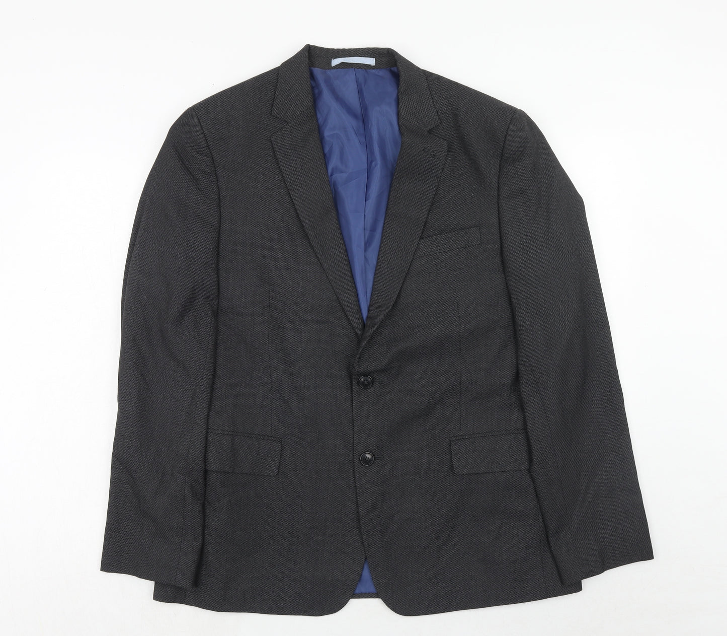 Marks and Spencer Mens Grey Polyester Jacket Suit Jacket Size 44 Regular