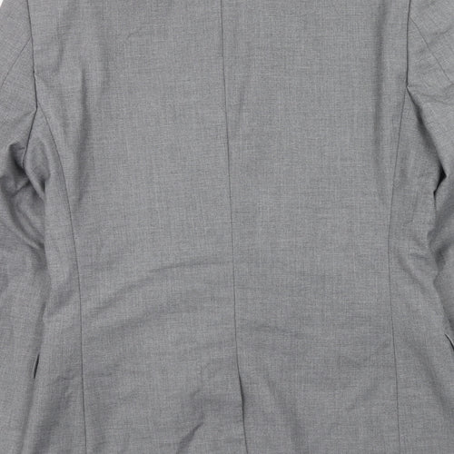 Topman Mens Grey Polyester Jacket Suit Jacket Size 38 Regular
