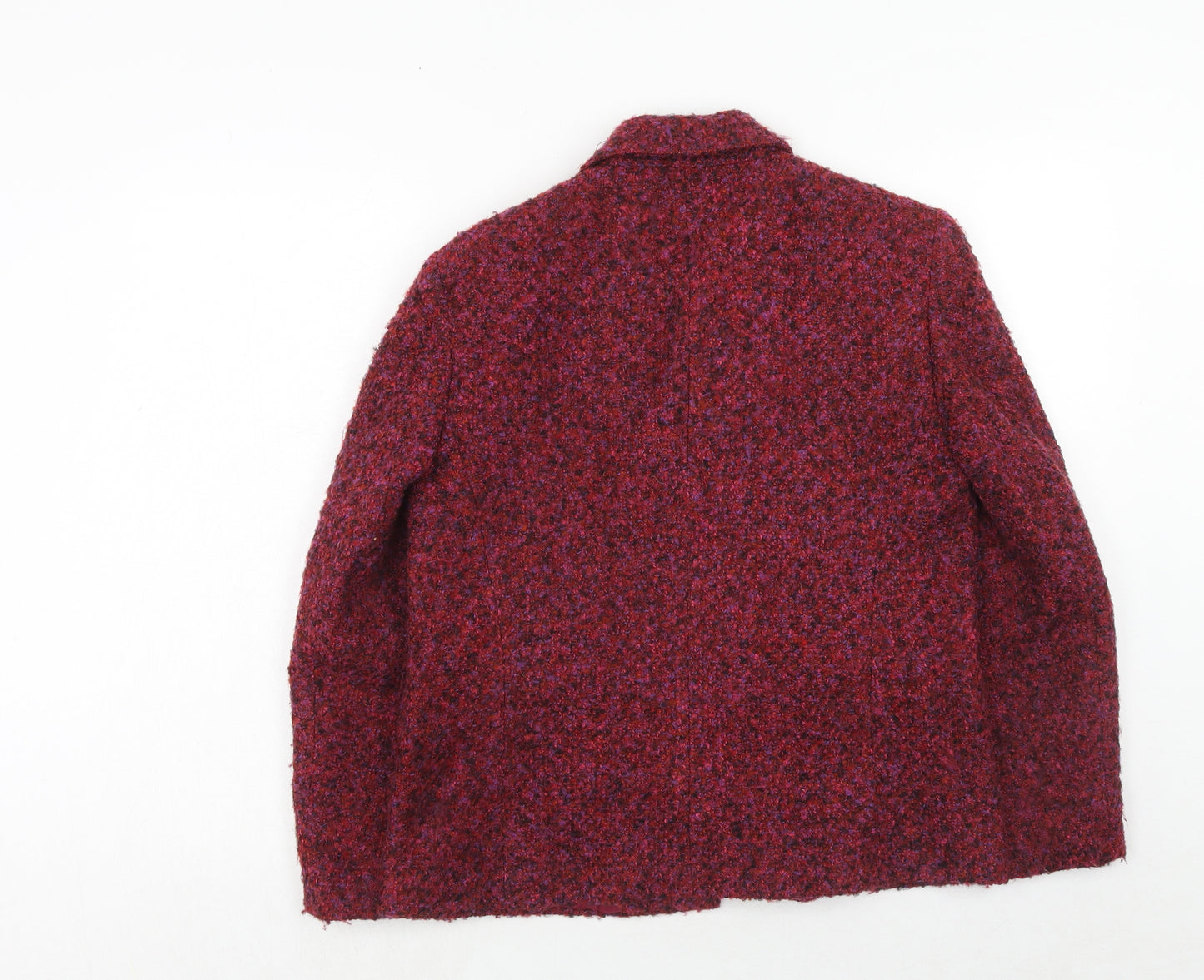 Charles Gray Womens Pink Geometric Jacket Size 14 Button