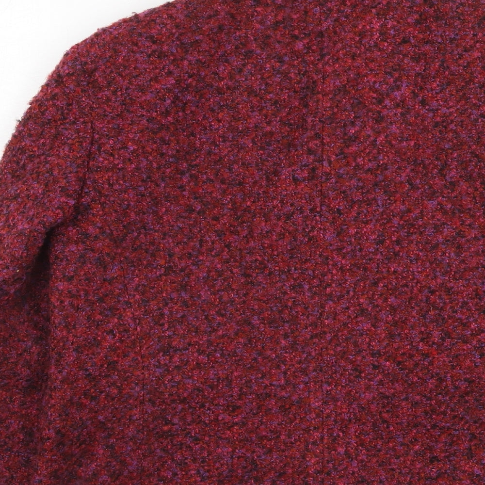 Charles Gray Womens Pink Geometric Jacket Size 14 Button