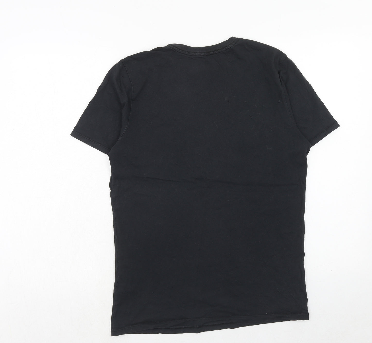 Nike Mens Black Cotton T-Shirt Size L Crew Neck
