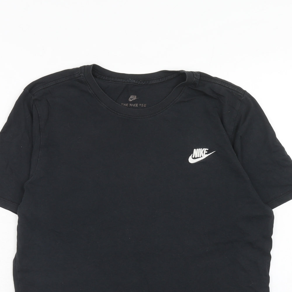 Nike Mens Black Cotton T-Shirt Size L Crew Neck