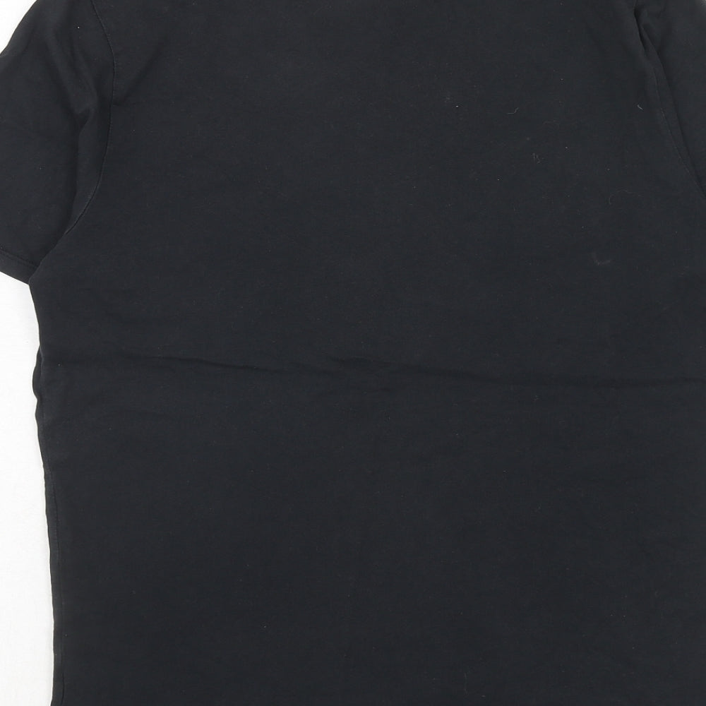 Nike Mens Black Cotton T-Shirt Size L Crew Neck