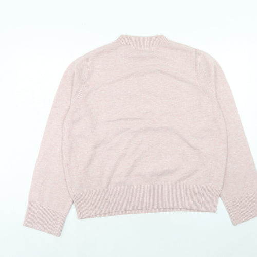Marks and Spencer Womens Pink Roll Neck Polyester Pullover Jumper Size L - Wonder