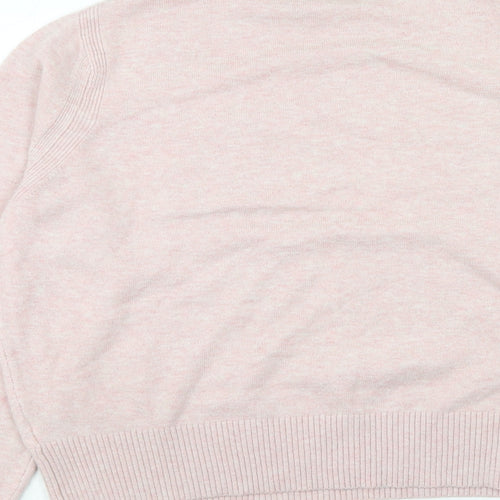 Marks and Spencer Womens Pink Roll Neck Polyester Pullover Jumper Size L - Wonder