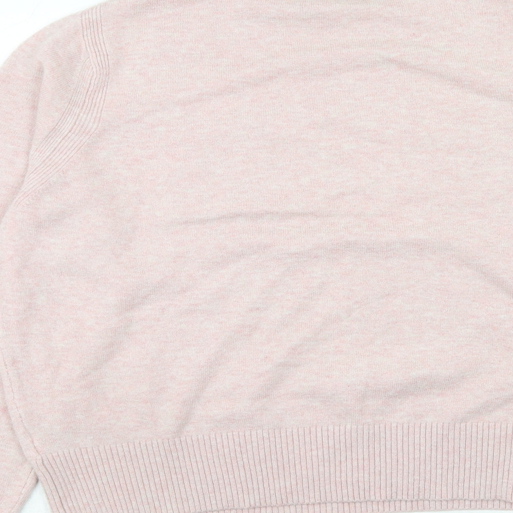 Marks and Spencer Womens Pink Roll Neck Polyester Pullover Jumper Size L - Wonder