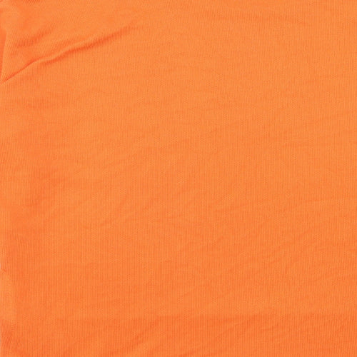 Milanzi Womens Orange Animal Print Viscose Pullover Sweatshirt Size 6 Pullover - Leopard Pattern