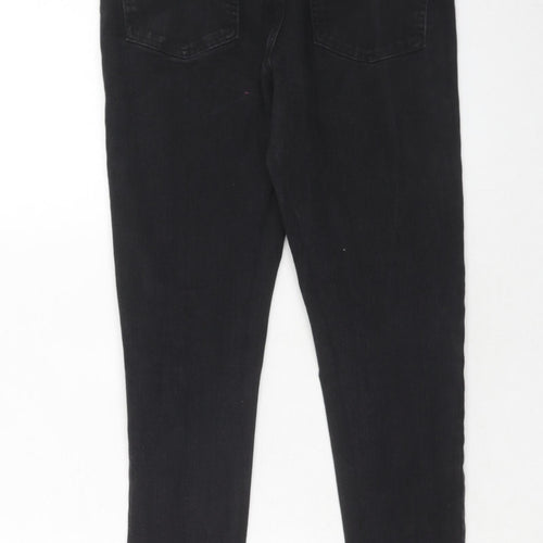 Very Womens Black Cotton Skinny Jeans Size 10 Regular Zip