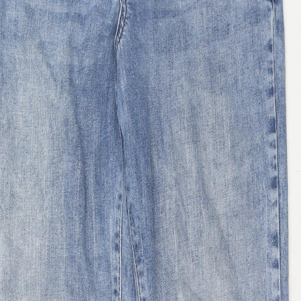 St. Tropez Womens Blue Cotton Straight Jeans Size 30 in Regular Zip