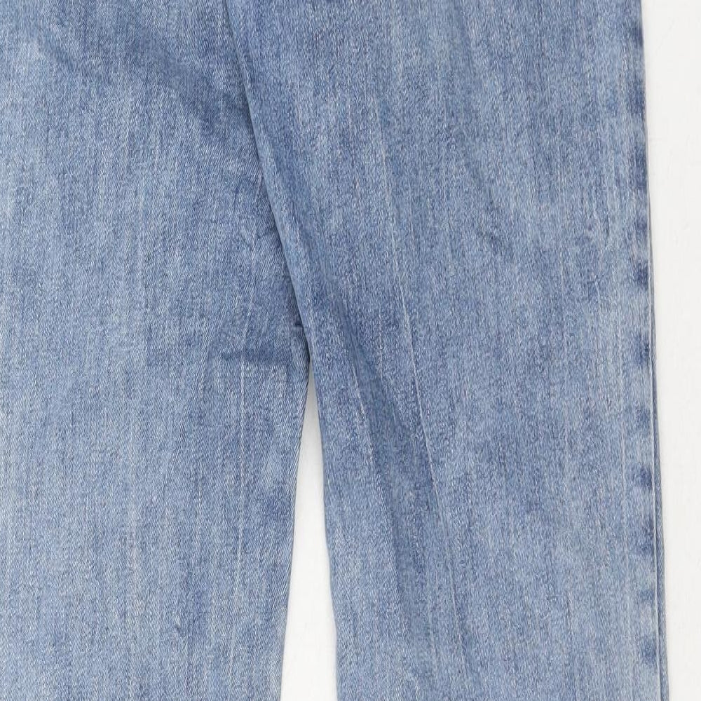 St. Tropez Womens Blue Cotton Straight Jeans Size 30 in Regular Zip