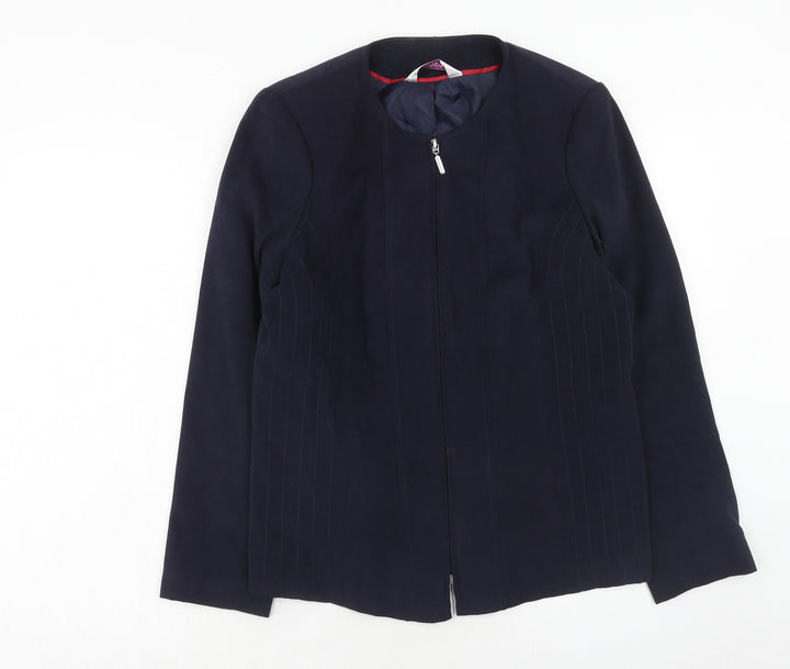 Bonmarché Womens Blue Jacket Size 14 Zip