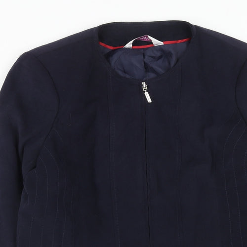 Bonmarché Womens Blue Jacket Size 14 Zip