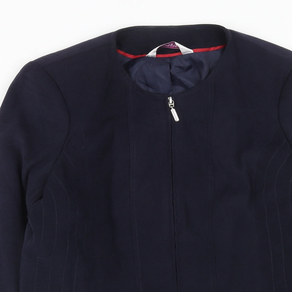 Bonmarché Womens Blue Jacket Size 14 Zip