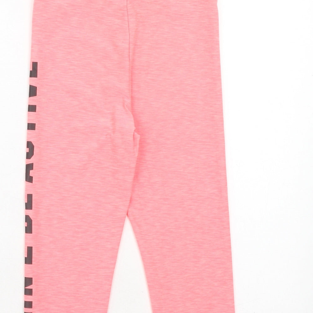 H&M Girls Pink Polyester Jogger Trousers Size 10 Years Regular Pullover - Leggings