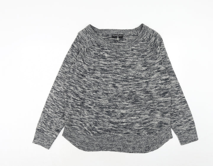Originals Womens Grey Round Neck Acrylic Pullover Jumper Size L
