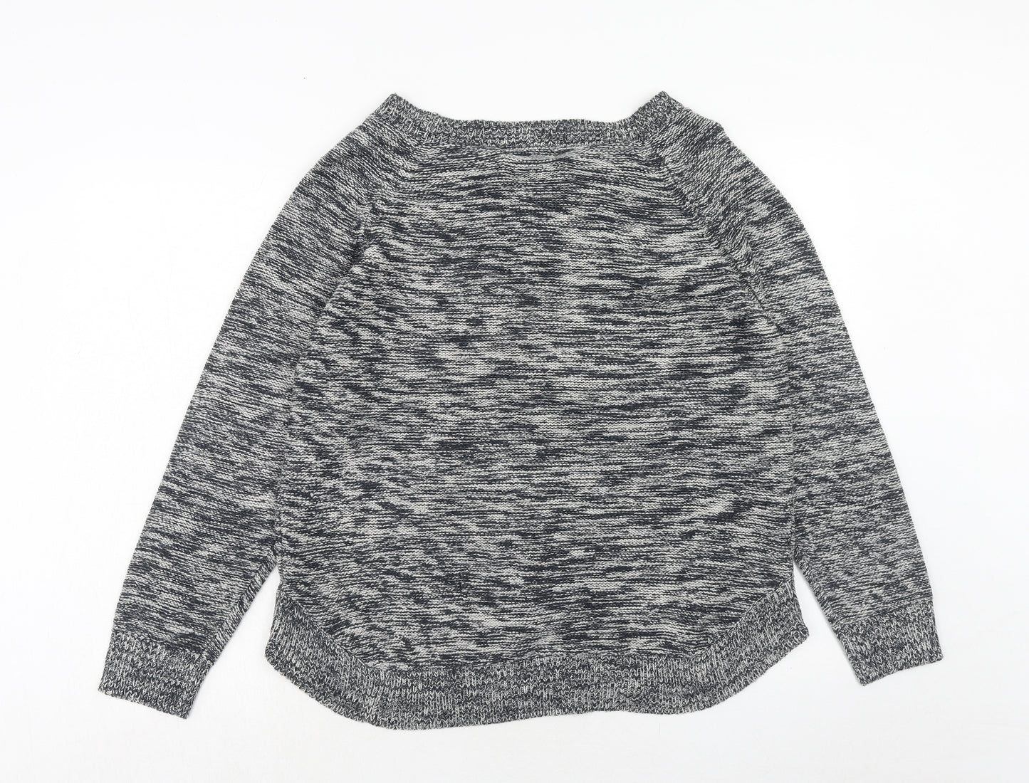 Originals Womens Grey Round Neck Acrylic Pullover Jumper Size L