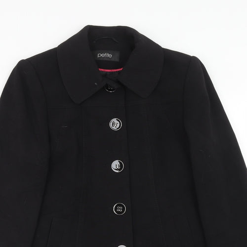 BHS Womens Black Jacket Size 8 Button