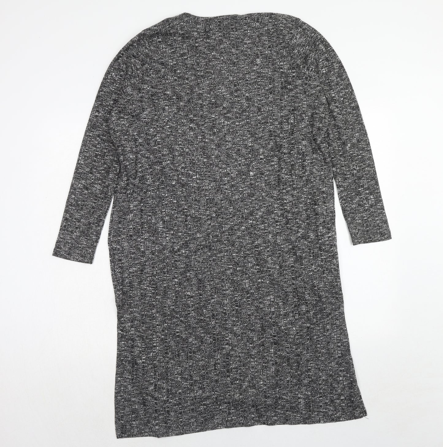 Select Womens Grey V-Neck Polyester Cardigan Jumper Size 14